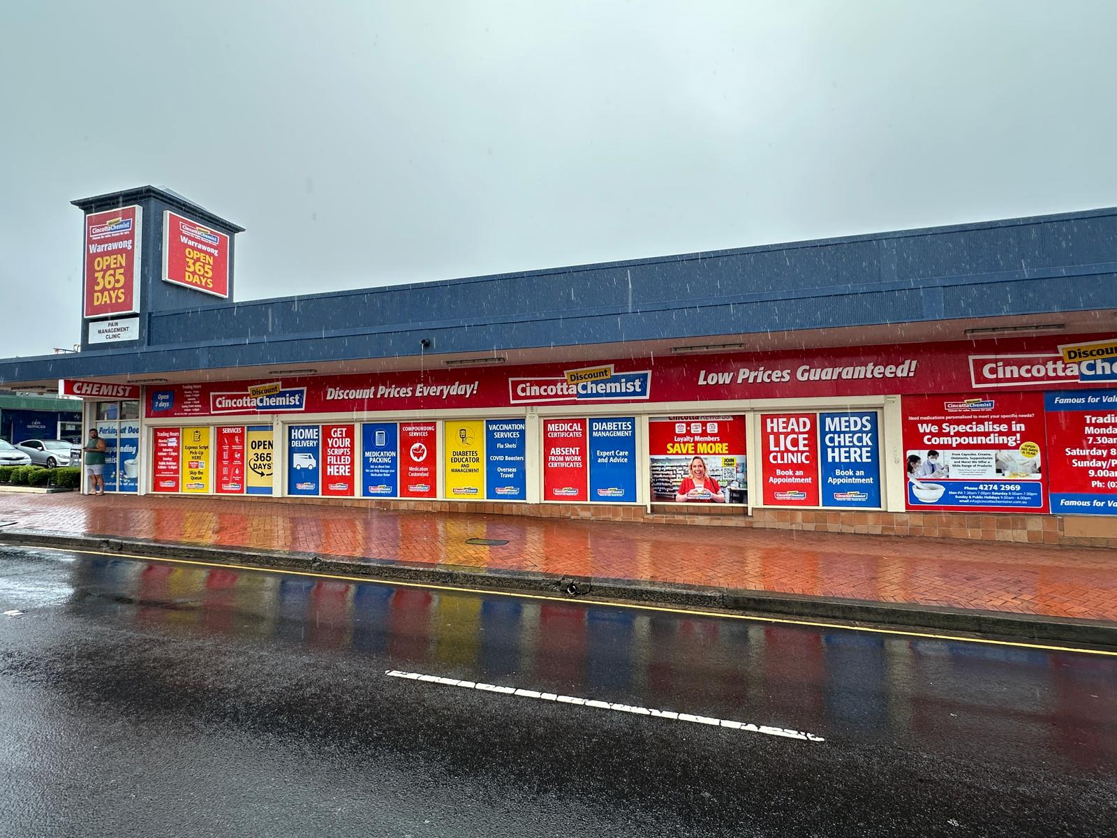 Cincotta Chemist corporate fitout signage by Achurch Signs