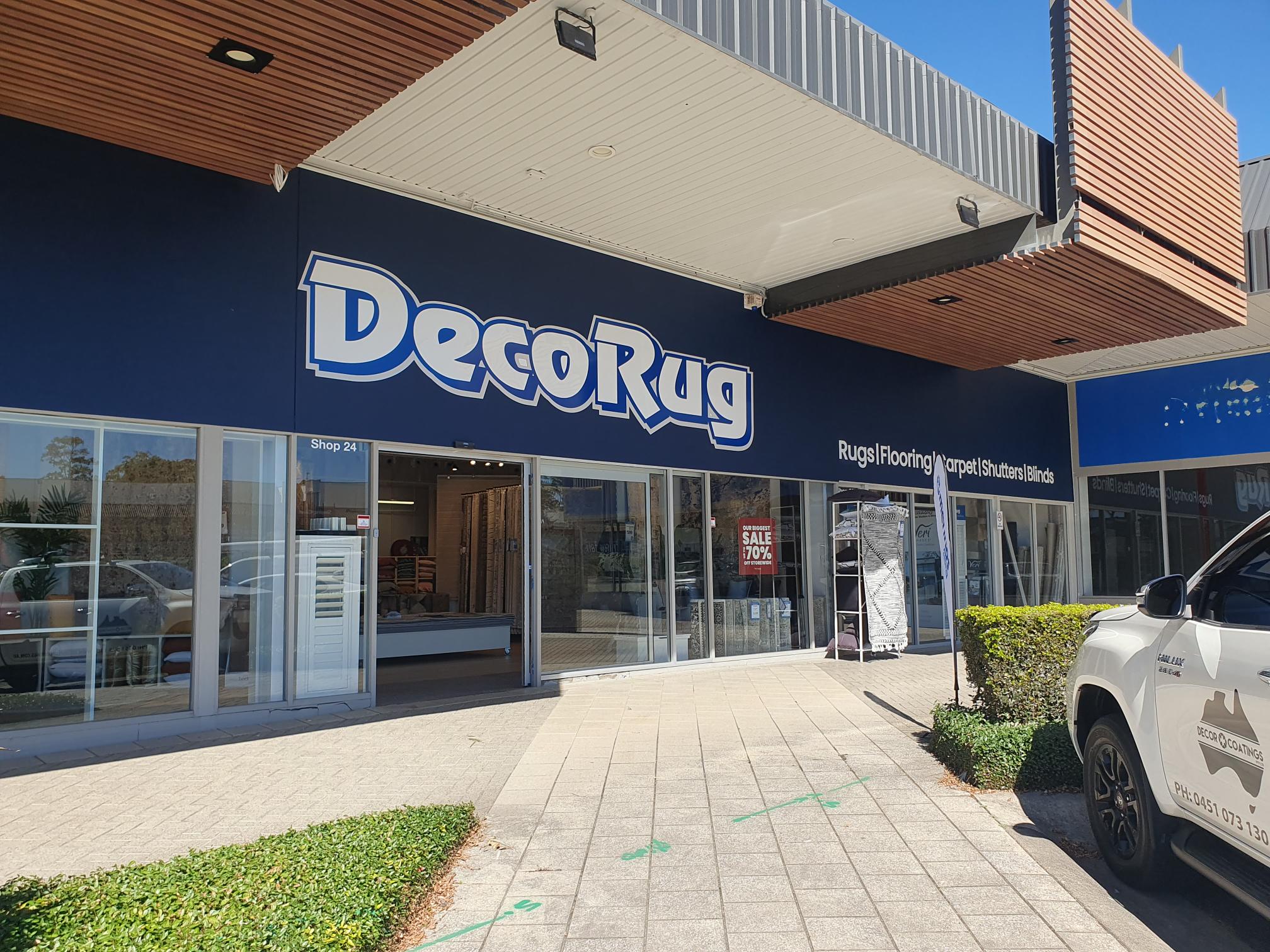 DecoRug Blacktown shopfront signage by Achurch Signs