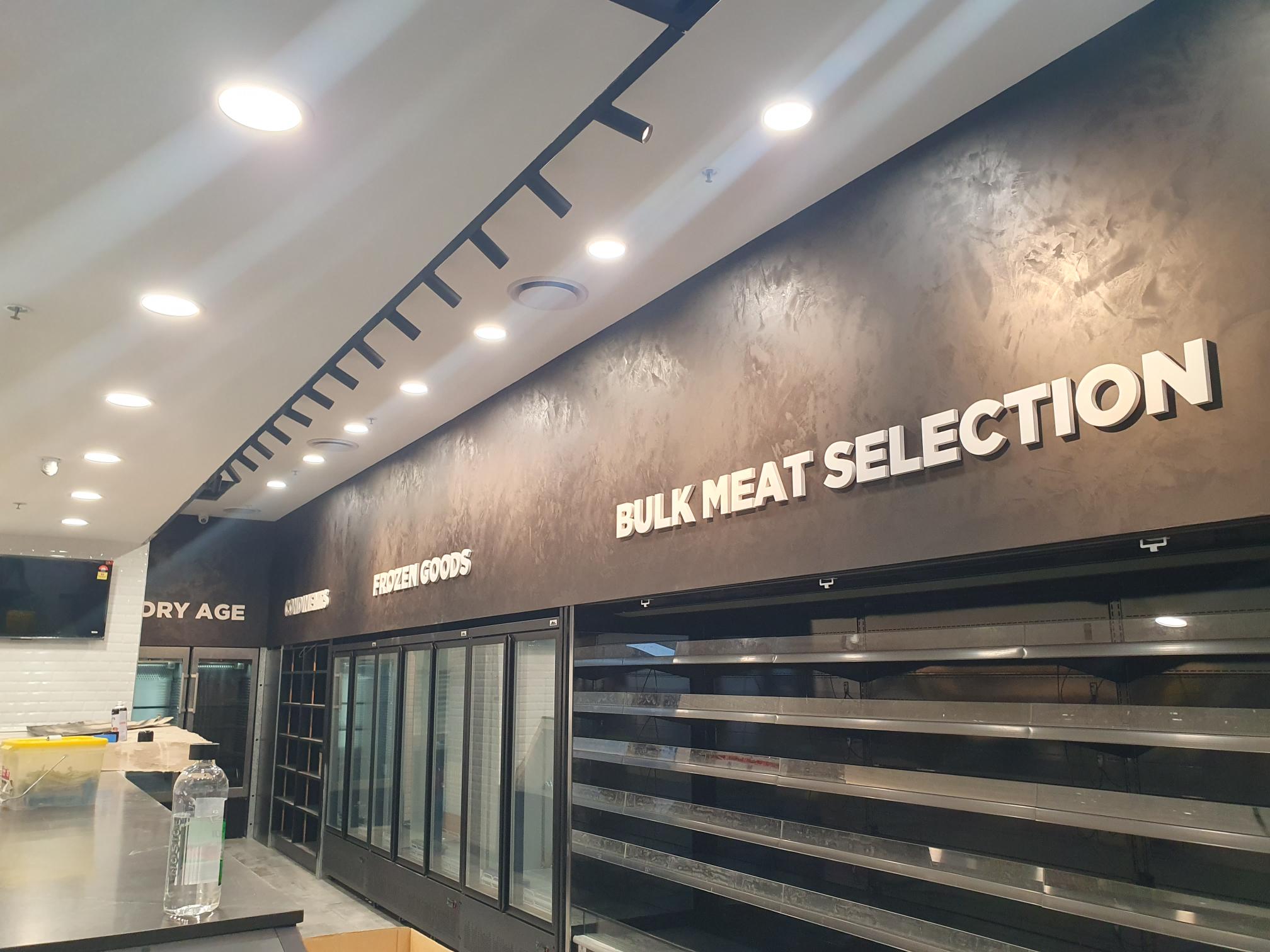 Sydney Meat Co. internal category signage